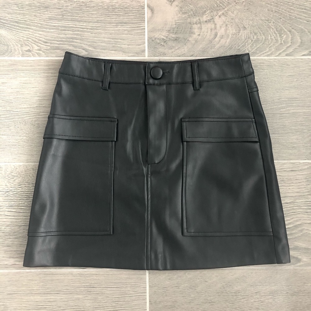 Zara Faux Leather Mini Skirt